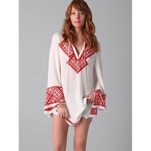 NWOT Haute Hippie Embroidered Silk Dress.